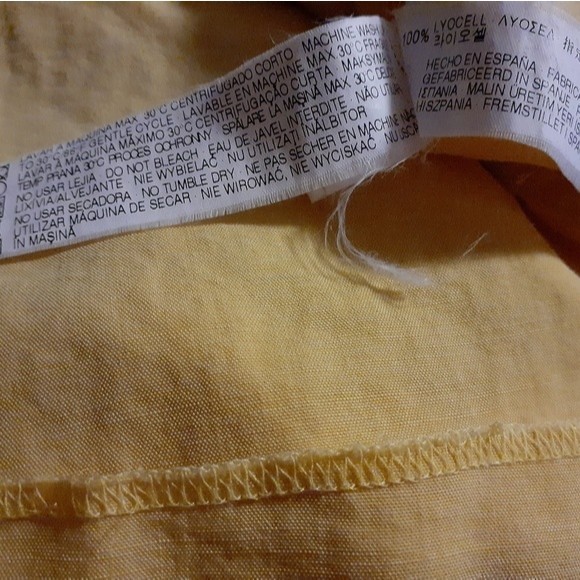 Zara Basic Yellow Shift Quarter Sleeves Dress Small - Picture 10 of 10